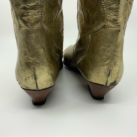 No name golden leather western boots. - Picture 11 of 16